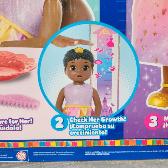 NEW Baby Alive Princess Ellie Grows Up Black Hair Doll 18" African American She - Picture 14 of 14